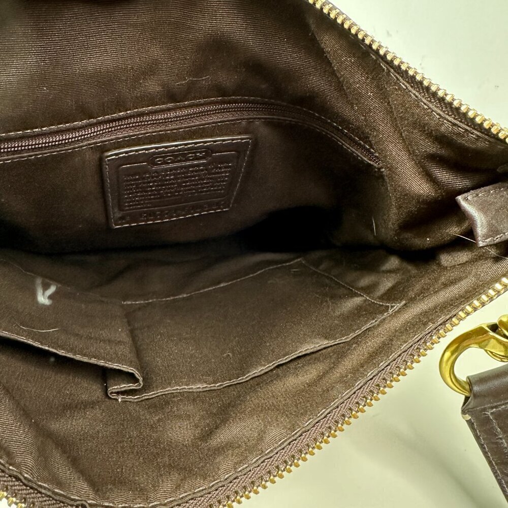 Y2K Vintage Coach Signature Patchwork Gold Medium Shoulder Crosbody Bag F10387 - Picture 15 of 16